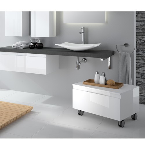 Mueble auxiliar de baño LIP blanco  Muebles auxiliares baño, Muebles para  baños modernos, Muebles de baño