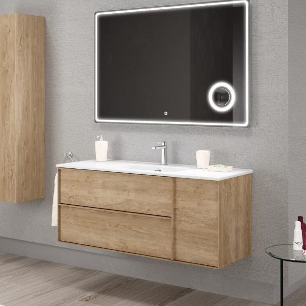 Muebles de baño fondo reducido Aqualia estilo nórdico - Muebles baño.