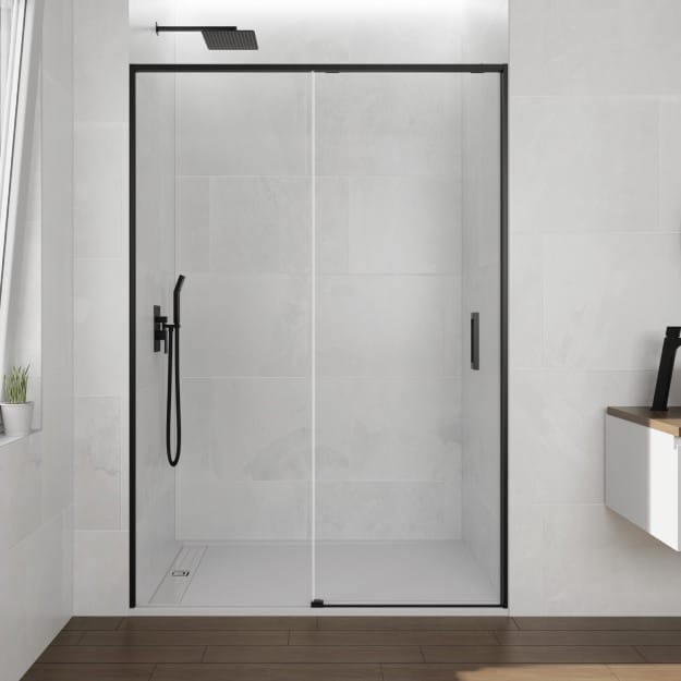 DOCIA Estante de ducha minimalista moderno, blanco -  España