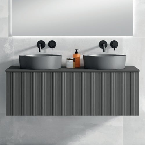 BATHME TWO Mueble de Baño con Lavabo 80 cm Negro — Bañoidea