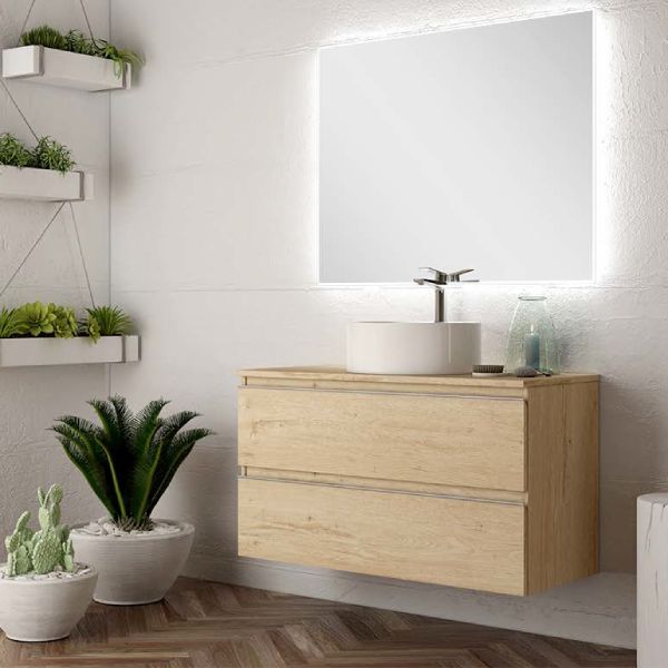 Mueble de baño Nordic con encimera encastrada
