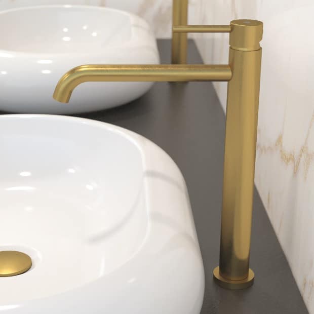 grifo de baño dorado grande grifos dorados bano lavabo lavamanos gold  griferia