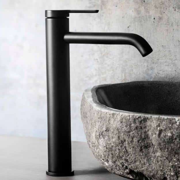 Grifo alto de lavabo Dior negro - Grifos de lavabo Baratos Bath Point.